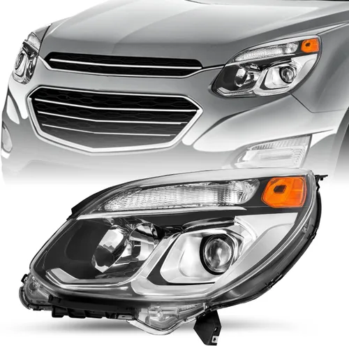 Miniatura 10 de JSBOYAT Par de faros delanteros halógenos Chevy Equinox 2016 2017, par de proyectores, estilo OE, conjunto de faros delanteros de fábrica