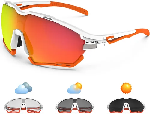 Miniatura 11 de VICTGOAL Cycling Glasses for Men Women with Polarized and Photochromic 2 Lenses Clear Road Bike Running Sports Sunglasses