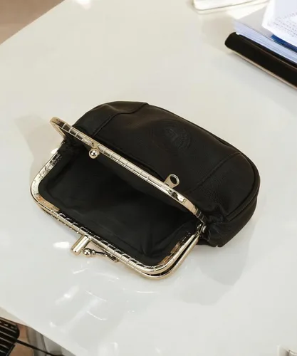 Miniatura 9 de Leatherboss - Cartera de piel auténtica con doble marco y bolsillo con cremallera