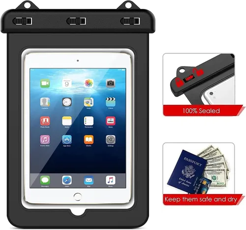 Miniatura 4 de Funda impermeable para tablet de 8 pulgadas, bolsa seca con cordón para iPad mini 2019/4/3/2, Galaxy Tab A / S2 / Tab E 8.0", ASUS ZenPad, Fire HD