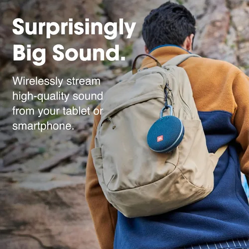 Miniatura 2 de JBL Clip 3, amarillo mostaza, altavoz Bluetooth impermeable, duradero y portátil, hasta 10 horas de reproducción, incluye altavoz con cancelación