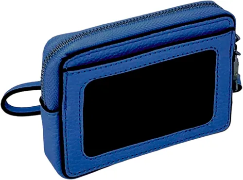Miniatura 2 de Steve Madden Bpipper - Estuche para tarjetas con cremallera, Zafiro azul, Steve Madden Estuche de tarjeta de pulsera