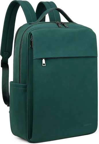 Miniatura 9 de MASINTOR Mochila Bolso de Cuero PU de 15.6 pulgadas para Portátil para Mujeres, Mochila Casual Grande para Universidad, Bolsa de Viaje, Negro