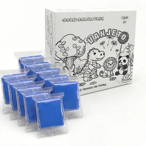 Arcilla para modelar para niños, arcilla mágica VANJETO para niños secado al aire, arcilla súper suave para bricolaje Slime, arcilla de modelado Azul
