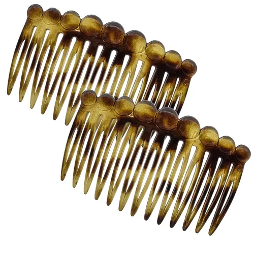 Camila Paris CP2871/2 Peine lateral francés pequeño redondeado, Tokio French Twist Peines decorativos, pinzas de pelo de sujeción fuerte para Tokyo