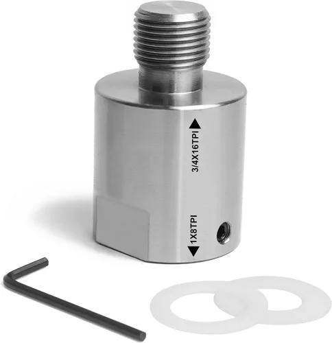 Miniatura 12 de Adaptador de rosca macho de 1-1/4 "x 8TPI a 1" x 8TPI Macho, para torno de madera con rosca de husillo de 1-1/4 "x8TPI, adaptador de husillo