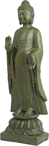 Miniatura 8 de Design Toscano Jolly Hotei Laughing Man - Estatua de jardín para interiores y exteriores, 26 pulgadas de alto, resina de piedra fundida, acabado