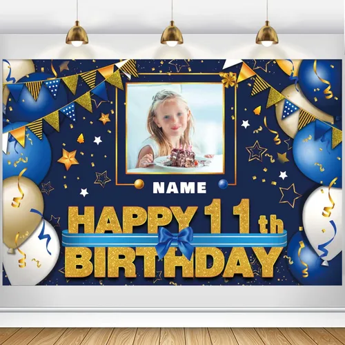 Miniatura 102 de Pancarta Personalizada de Decoraciones de Feliz Cumpleaños 101 - Telón de Fondo de 101 Años para Mujeres Hombres Niños Niñas Suministros de Fiesta