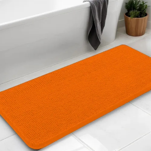 Miniatura 8 de Alfombras de baño en forma de U, alfombras de baño de felpilla súper absorbentes y respaldo antideslizante de PVC fuerte para inodoros, lavables a