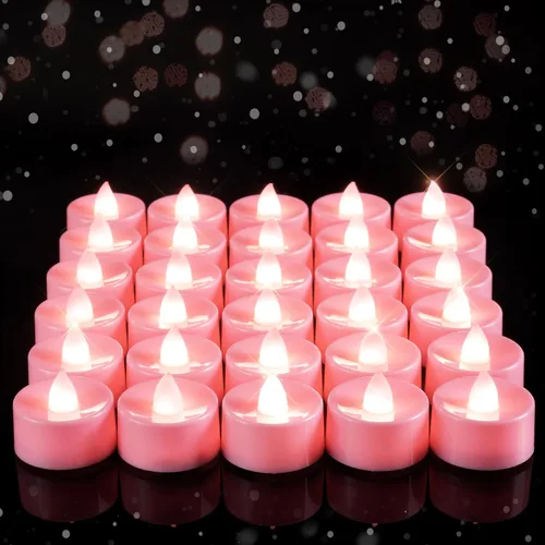 Miniatura 16 de Amagic 30 velas de té parpadeantes sin llama que funcionan con pilas, vela eléctrica de larga duración de más de 200 horas para centro de mesa