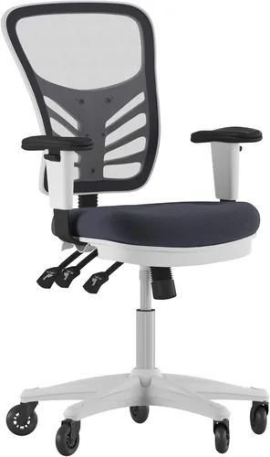 Miniatura 18 de Flash Furniture Nicholas Silla de oficina ergonómica giratoria ejecutiva multifunción de malla negra con brazos ajustables y ruedas de rodillo