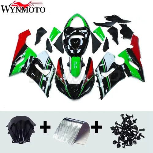 Miniatura 2 de Kit de carenado de inyección verde negro rojo apto para Kawasaki 2005 2006 ZX6R ZX636R 05 06 zx-6r 636 2005 ABS Carenados de motocicleta de plástico