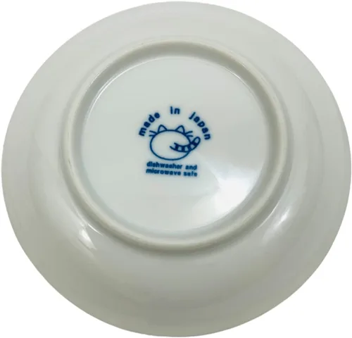 Miniatura 6 de JapanBargain 2566 - Juego de 2 platos de salsa japonesa de porcelana para aperitivo, postre y pastel con patrón de gato sonriente de la suerte