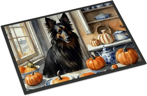 Miniatura 107 de Caroline's Treasures DAC1720MAT Affenpinscher - Tapete de otoño para cocina, con calabazas, 18 x 27 pulgadas, tapete para puerta delantera
