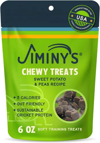 Miniatura 11 de Jiminy's Golosinas masticables de entrenamiento de cricket para perros, bajas en calorías, hipoalergénicas, fabricadas en Estados Unidos, 6 onzas