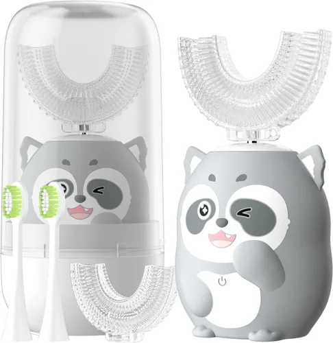 Miniatura 11 de Kids Electric U Shaped Toothbrush Children Dinosaur Sonic Automatic Toothbrush with 6 Brush Heads Full Mouth 6 Cleaning Modes - (Age2-15 Blue)