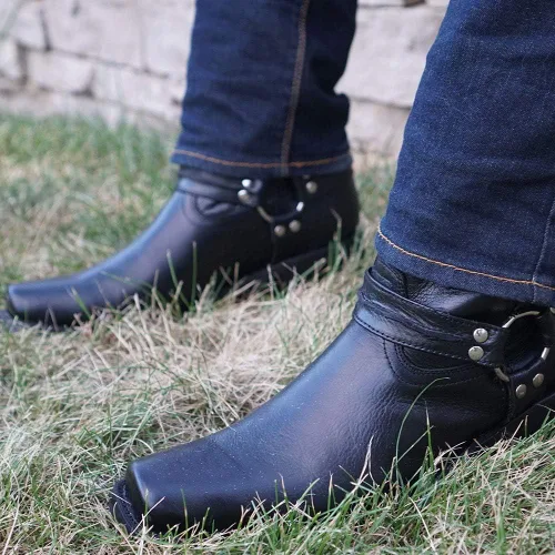 Miniatura 6 de Soto Boots Men's Leather Harness Boots H50021