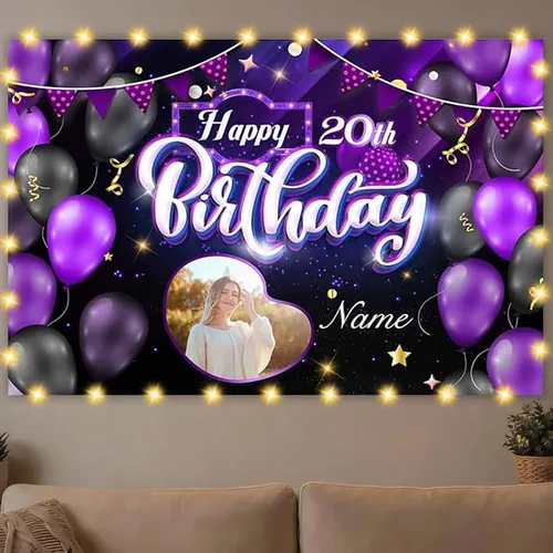 Miniatura 26 de Dicodes Decoraciones de cumpleaños de unicornio personalizadas para niñas, pancarta de cumpleaños de unicornio, decoración de cumpleaños de princesa