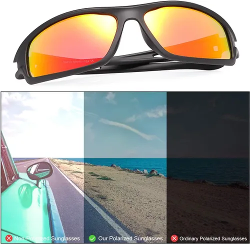 Miniatura 6 de MIRYEA Gafas de sol deportivas polarizadas para hombres y mujeres, para ciclismo, correr, conducir