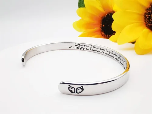 Miniatura 296 de Pulseras inspiradoras para mujer, joyería de acero inoxidable, con refranes, pulsera motivacional con mensaje oculto, pulseras grabadas para mejor