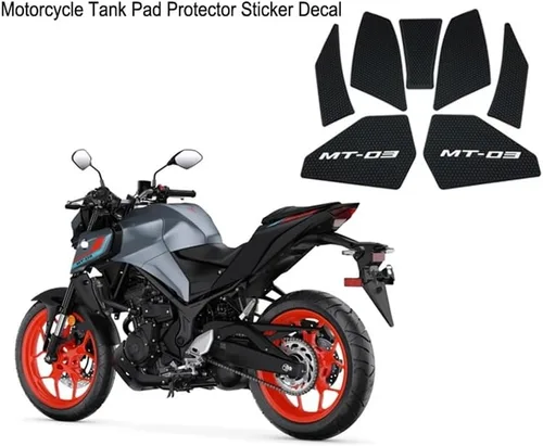 Miniatura 4 de Fuel Tank Gasket Sticker Anti Slip Fuel Tank Pad Side Gas Knee Grip for Yam&aha MT 03 MT-03 MT03 MT25 MT-25 2020 2021 2022 Motorcycle Accessories