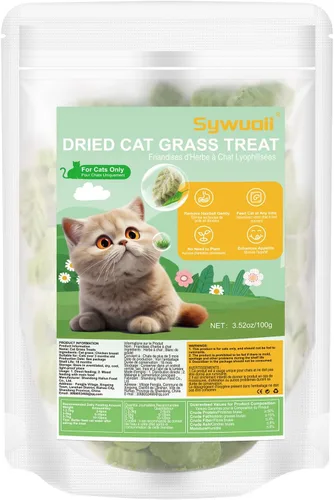 Miniatura 10 de Golosinas de Hierba para Gatos 100g/3.52oz, Varilla de Hierba para Gatos para Dentición para Eliminar Bolitas de Pelo y Limpieza de Dientes, Palo