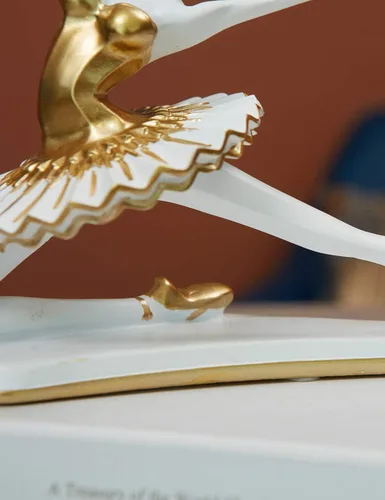 Miniatura 7 de HAUCOZE Estatua de bailarina de bailarina, escultura de yoga, decoración moderna del hogar, regalo para sala de estar, oficina, poliresina de 8.3