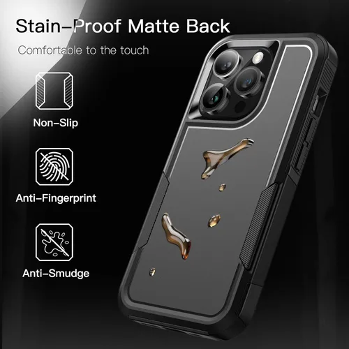 Miniatura 6 de JETech Funda para iPhone 14 Pro de 6.1 pulgadas, resistente protección resistente de doble capa, a prueba de golpes, funda protectora resistente