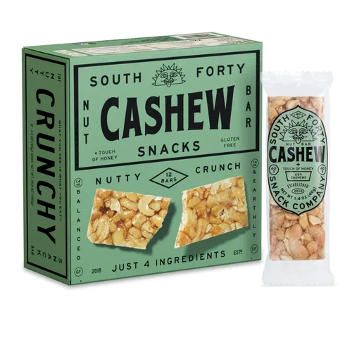 Miniatura 13 de South 40 Snacks - Barras de nueces crujientes, mezcla de 6 paquetes variados, toque de miel, proteína natural (barra de 1.41 onzas, paquete de 12)