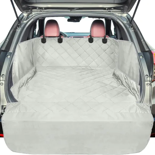Miniatura 10 de Veckle Forro de carga para perros SUV, resistente al agua, con solapas laterales, protector de área de carga compacto a mediano con solapa