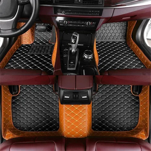 Miniatura 16 de Personaliza las alfombrillas de cuero de lujo de protección para todo tipo de clima para automóviles, SUV y camiones según el modelo automotriz azul