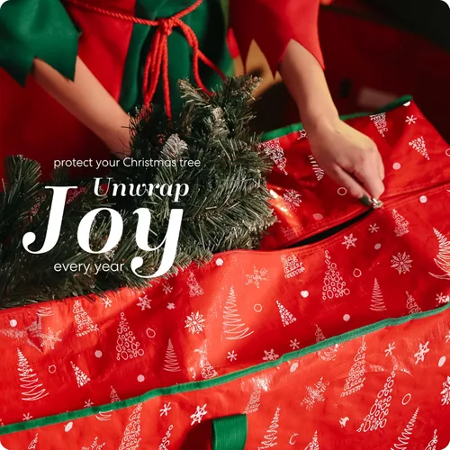 Miniatura 5 de Handy Laundry - Bolsa de almacenamiento para árbol de Navidad: para árbol artificial de 7.5 pies, impermeable, duradero, con cierre, asas