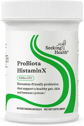 Seeking Health ProBiota HistaminX | Probiótico nutricional | probiótico vegetariano | 10 mil millones de UFC por porción | 60 cápsulas vegetarianas
