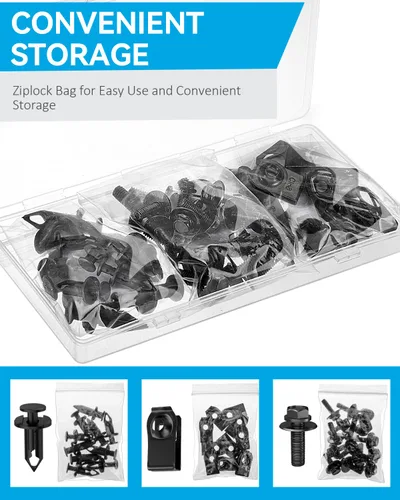 Miniatura 7 de 35 piezas de protección contra salpicaduras para el motor, tornillos de guardabarros del parachoque delantero, retenedores de empuje, clips