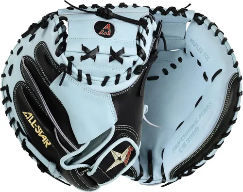 Miniatura 9 de All-Star Pro-Elite Guante Profesional de Béisbol para Receptor Negro sólido