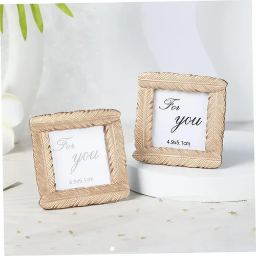 Miniatura 3 de NOLITOY Carpeta de fotos pequeña, 8 unidades, juego dorado, decoración antigua, decoración de mesa, marcos de pósteres pequeños para colgar