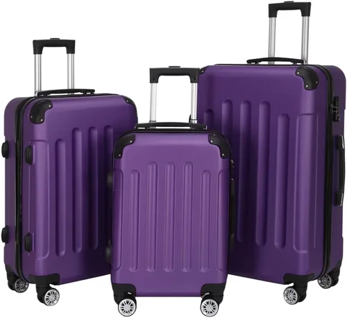 Miniatura 36 de Juego de equipaje de 3 piezas – Maletas con ruedas giratorias multidireccionales – Bolsa de viaje Maleta ABS con bloqueo TSA – Maletas de carcasa