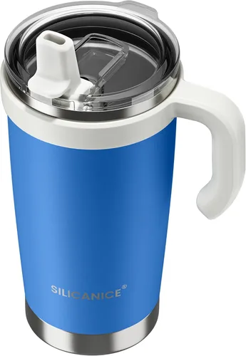 Miniatura 28 de Para café helado y licuados de frutas - Nunca vuelvas a beber de una tapa mohosa: vaso higiénico de 20 onzas, tapa 100% a prueba de fugas y boquilla