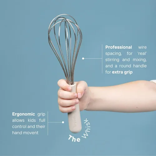 Miniatura 3 de Tampoco Real Kids - Juego de cocina y hornear – Herramientas de cocina Montessori para cocinar de verdad con utensilios de silicona aptos para Piedra