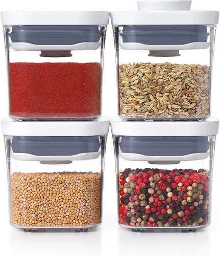 Miniatura 5 de OXO Good Grips - Juego de recipientes POP (3 piezas cuadradas pequeñas + 4 piezas Mini)