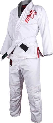 Miniatura 2 de Jiu Jitsu brasileño, para niños, Jiu Jitsu Gi Children BJJ Gi Grappling Kimonos, cinturón blanco ligero, Blanco