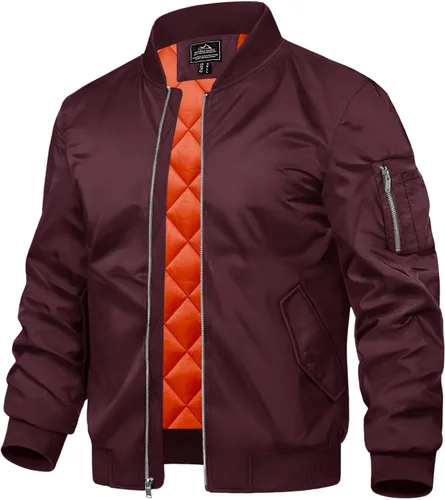 Miniatura 11 de TACVASEN - Chaqueta bomber para hombre, cortavientos, chaqueta térmica acolchada, abrigada, para invierno
