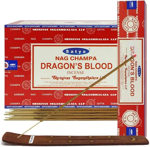 Miniatura 23 de TRUMIRI Paquete de soportes para incienso con varillas de incienso Satya Sai Baba Nagchampa de 3.53 oz (100 g) - Paquete de 1