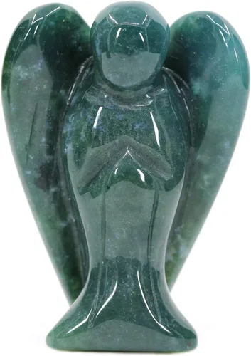 Miniatura 19 de Estatua de ángel de la guardia, tallada en gema de 1,5 pulgadas