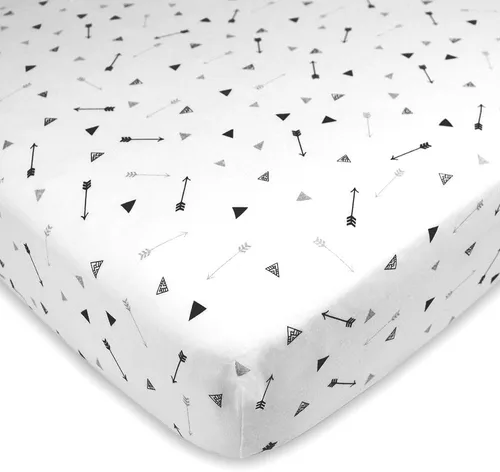 Miniatura 38 de TL Care Paquete de 2 sábanas bajeras ajustables 100% algodón natural de 39 x 27 pulgadas, suaves y transpirables para patio de juegos y colchón
