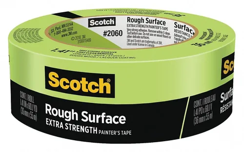 3M Scotch 2060 - Cinta adhesiva de laca de papel crepé, 24 libras/pulgada, resistencia a la tracción, 60 yardas de largo x 1 pulgada de ancho, verde