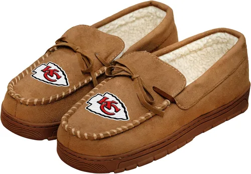 Miniatura 56 de FOCO Mens NFL Team Logo Moccasin Slippers Beige