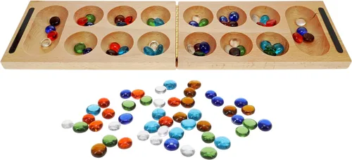 Miniatura 3 de WE Games Juego de mesa plegable de madera maciza Mancala - 18 pulgadas, juegos divertidos para la noche de juegos familiares, juegos familiares