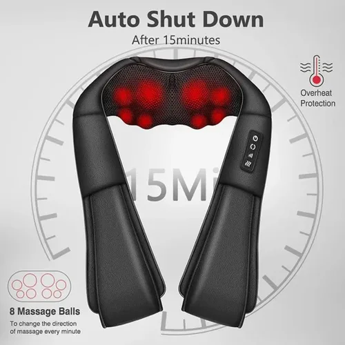 Miniatura 3 de IUI Masajeador de cuello para aliviar el dolor de tejido profundo, masajeadores de espalda con calor, masajeadores eléctricos para cuello, espalda