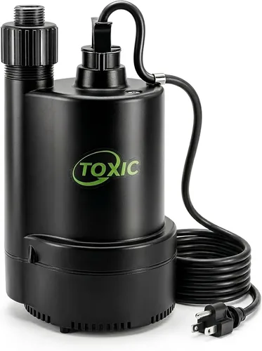 Bomba de sumidero sumergible de 1/3 HP 2400 GPH Bomba de agua portátil de utilidad Bomba de drenaje termoplástico con cable de alimentación de 10